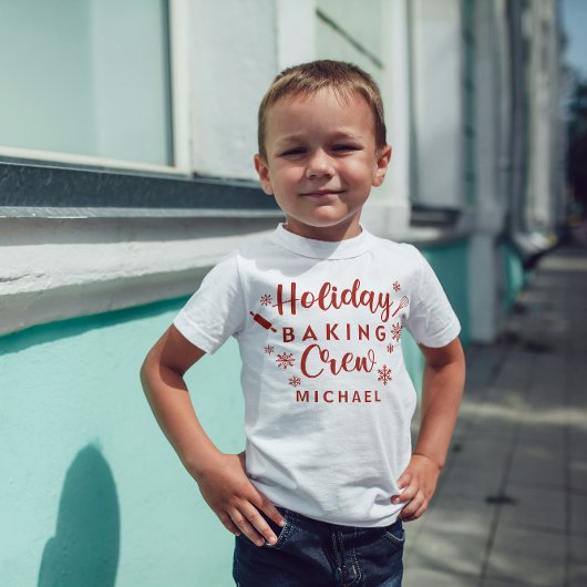 Holiday Baking Crew Kinder Shirt mit Namen
