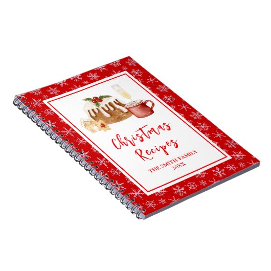 Holiday Baking Recipes Christmas Pudding Notizblock (Rechte Seite)