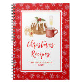 Holiday Baking Recipes Christmas Pudding Notizblock (Vorderseite)
