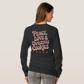 Holiday Baking Vibes Peace Love and Christmas T-Shirt (Schwarz voll)