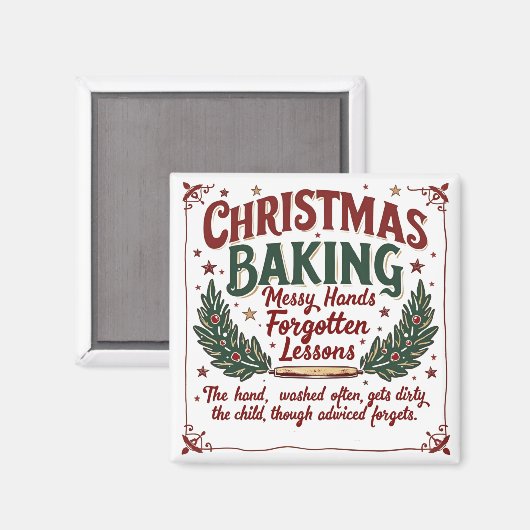 "Holiday Baking Wisdom Wird Kitchen Decor Magnet (Vorderseite/Rückseite)