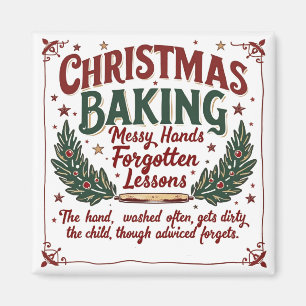 "Holiday Baking Wisdom Wird Kitchen Decor Magnet