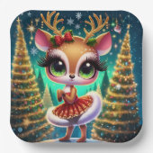 Holiday Ballet Reindeer Star Pappteller (Vorderseite)