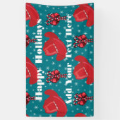 Holiday Banner Cowboy Hats und Candy Canes (Vertikal)