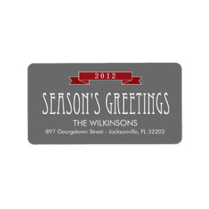 Holiday Banner Holiday Address Labels Adressaufkleber