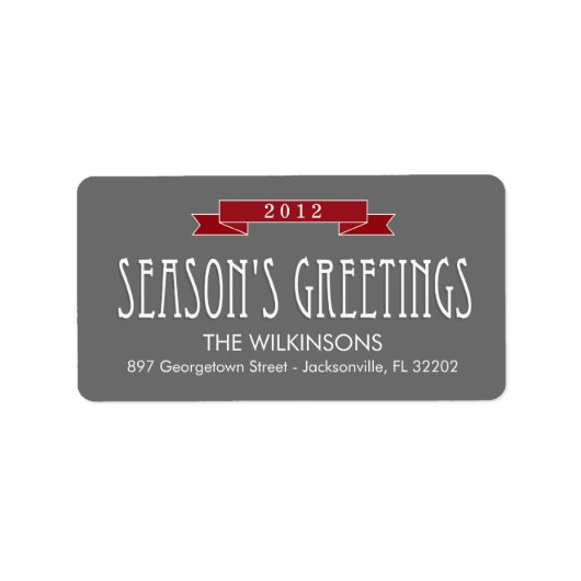 Holiday Banner Holiday Address Labels Adressaufkleber (Vorne)