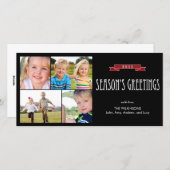 Holiday Banner Holiday Foto Card Feiertagskarte (Vorne/Hinten)