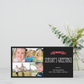 Holiday Banner Holiday Foto Card Feiertagskarte (Stehend Vorderseite)
