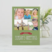 Holiday Banner Holiday Foto Cards Feiertagskarte (Stehend Vorderseite)