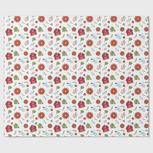 Holiday Barn Wrapping Paper (Hell) Geschenkpapier (Flach)