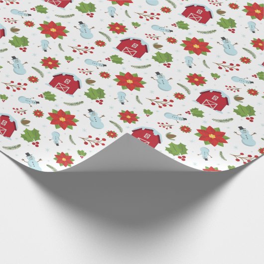 Holiday Barn Wrapping Paper (Hell) Geschenkpapier (Ecke)