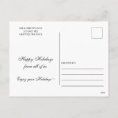 Holiday Baseball Christmas Cards Feiertagspostkarte (Rückseite)