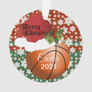 Holiday Basketball DIY Name Ornament
