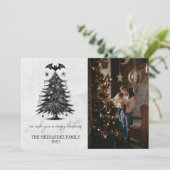 Holiday Bat Tree Feiertagskarte (Stehend Vorderseite)