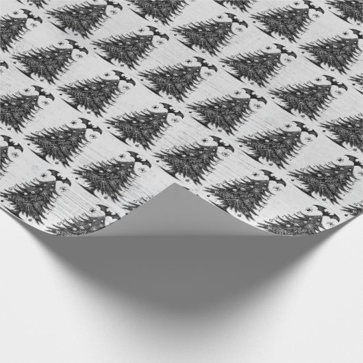 Holiday Bat Tree Geschenkpapier (Ecke)