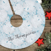 Holiday Beach Tropical Sand Dollar Turquoise Polyester Weihnachtsbaumdecke