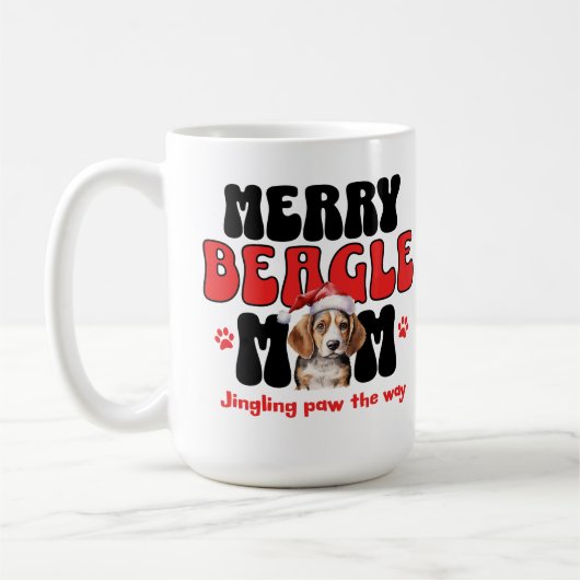 Holiday Beagle Dog Mom Kaffeetasse (Links)