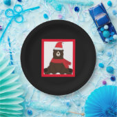 Holiday Bear Foto Pappteller (Party)