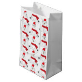 Holiday Bear Kleine Geschenktasche Geschenktüte (Rückseite Schrägansicht)