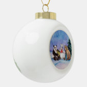 Holiday Bears Custom Christmas Tree Bulb Ornament (Links)