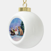 Holiday Bears Custom Christmas Tree Bulb Ornament (Rechts)