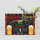 Holiday Beer Party Einladung (Stehend Vorderseite)