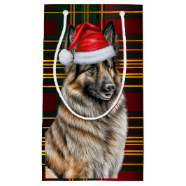 Holiday Belgische Tervuren Dog Fun Karierte Weihna Kleine Geschenktüte