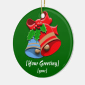 Holiday Bells Christmas Keramik Ornament (Links)