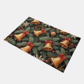 Holiday Bells, Decorative Christmas Pattern, Fußmatte (Schrägansicht)