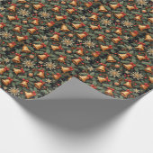 Holiday Bells, Decorative Christmas Pattern, Geschenkpapier (Ecke)