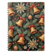Holiday Bells, Decorative Christmas Pattern, Notizblock (Vorderseite)