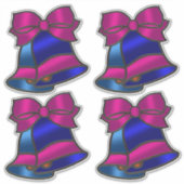 Holiday Bells - Glass-Stil Aufkleber (Vorderseite)