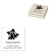 Holiday Bells Square Rücksendeadresse Gummistempel (Stempel)