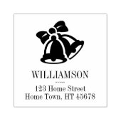 Holiday Bells Square Rücksendeadresse Gummistempel (Prägung)