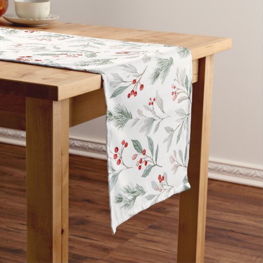Holiday Berries & Pine Table Runner – Winter Großer Tischläufer (Beispiel)
