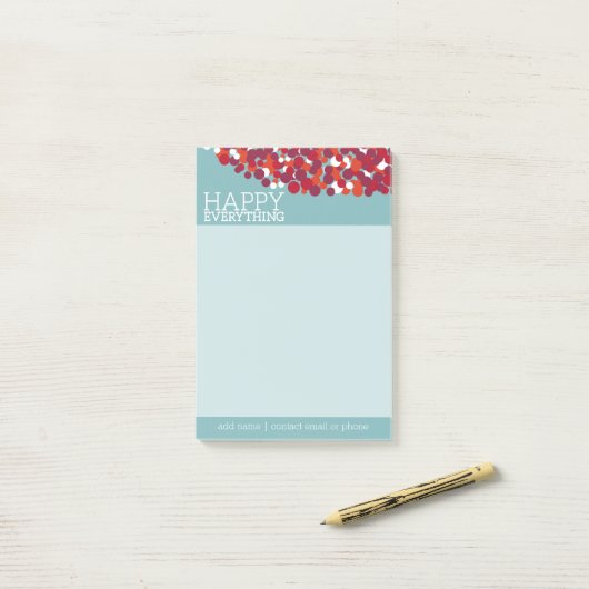 Holiday Berry Wreath mit Happy Everything Post-it Klebezettel (Auf Schreibtisch)