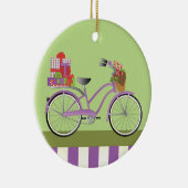 Holiday Bicycle Keramik Ornament (Rechts)