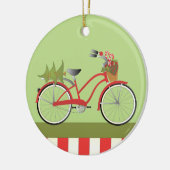Holiday Bicycle Keramikornament (Links)
