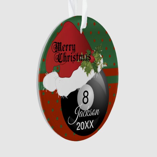 Holiday Billiard Design| DIREKT Ornament (Vorderseite)