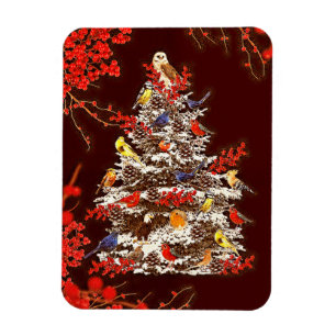 Holiday Bird Tree Magnet