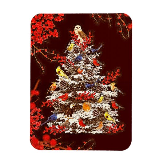 Holiday Bird Tree Magnet (Vertikal)