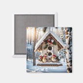 Holiday Birdhouse Magnet (Vorderseite/Rückseite)