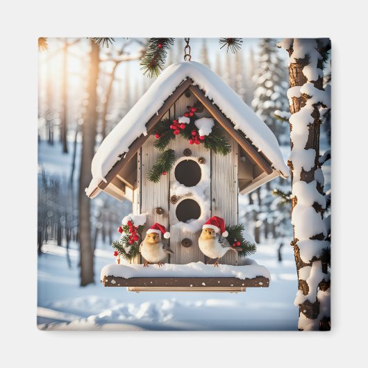 Holiday Birdhouse Magnet (Vorne)