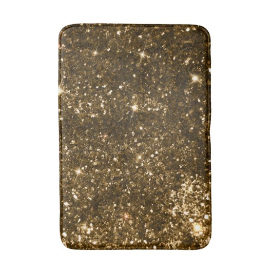 Holiday Black and Gold Imitate Glitzer Weihnachten Badematte (Vorderseite Vertikal)