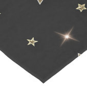 Holiday Black and Gold Imitate Metal Weihnachtssta Kurzer Tischläufer (Ecke)