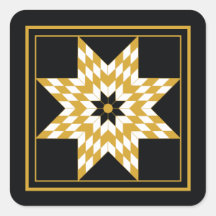 Holiday Black and Gold Star Celebration Motif