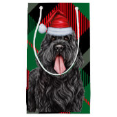 Holiday Black Russian Terrier Karierte Weihnachten Kleine Geschenktüte (Vorderseite)