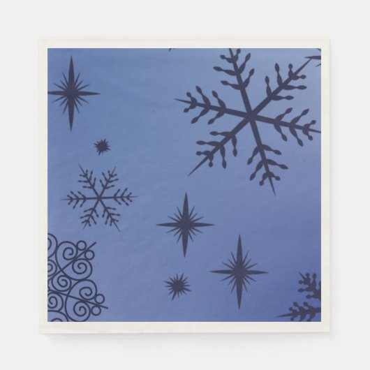 Holiday Black Snowflake Serviette (Vorderseite)