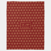 Holiday Blanket Luxury Red Gold Custom Keepsake Fleecedecke (Vorderseite)