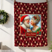 Holiday Blanket Mr & Mrs Claus Weihnachtsgeschenk Fleecedecke